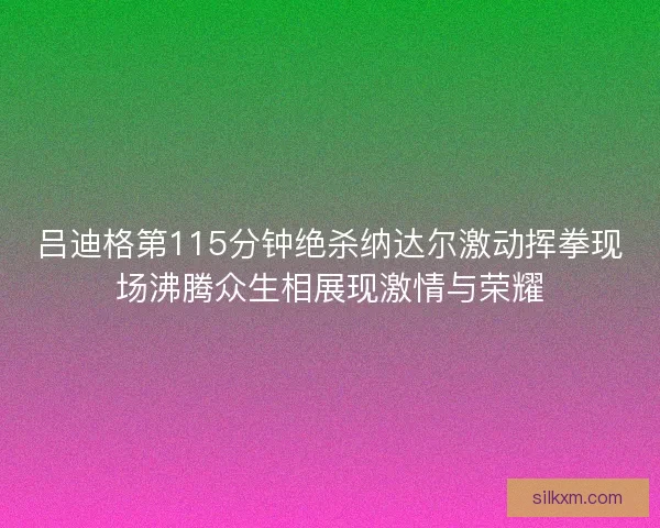 吕迪格第115分钟绝杀纳达尔激动挥拳现场沸腾众生相展现激情与荣耀